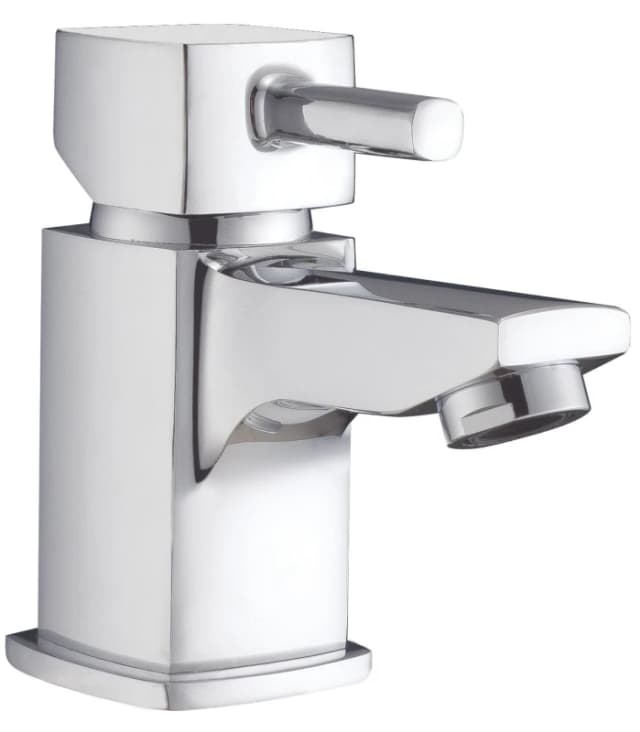 Balterley Mono Basin Mixer Bathroom Sink Tap with Push Button Waste - Chrome in Silver Silver Unisex