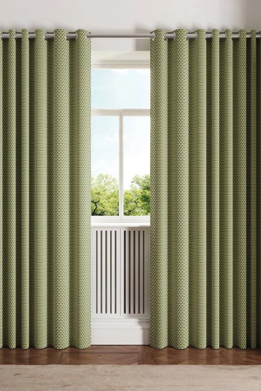 Ted Baker 'Palm Geo' Cotton Lined Curtains in Green Size: 228cm width x 137cm drop Green Unisex 228cm width x 137cm drop