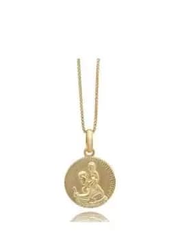 Rachel Jackson St Christopher Talisman Charm Gold Necklace, Gold, Women