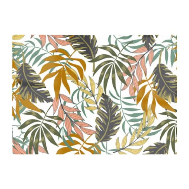 Warren Reed Designer Tropical Leaves Glass Chopping Board