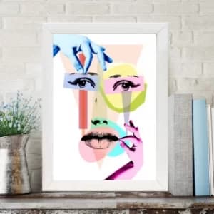 BC1088184668 Multicolor Decorative Framed MDF Painting