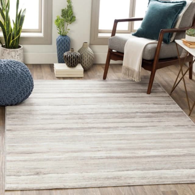Livabliss Scandi Modern Medium Grey Pandora Area Rug 160 X 215cm - Easy Care, Non Shedding, Ideal For Living Room & Bedroom