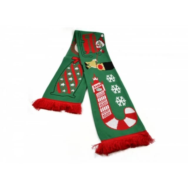 Universal Textiles Mens Red Bus Sleigh Christmas Scarf in Light Red Light Red Male One Size