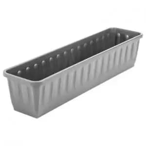 Wham Etruscan Soft Grey Rectangular Recycled Plastic Trough 80cm 2 Pack - Garden & Outdoor