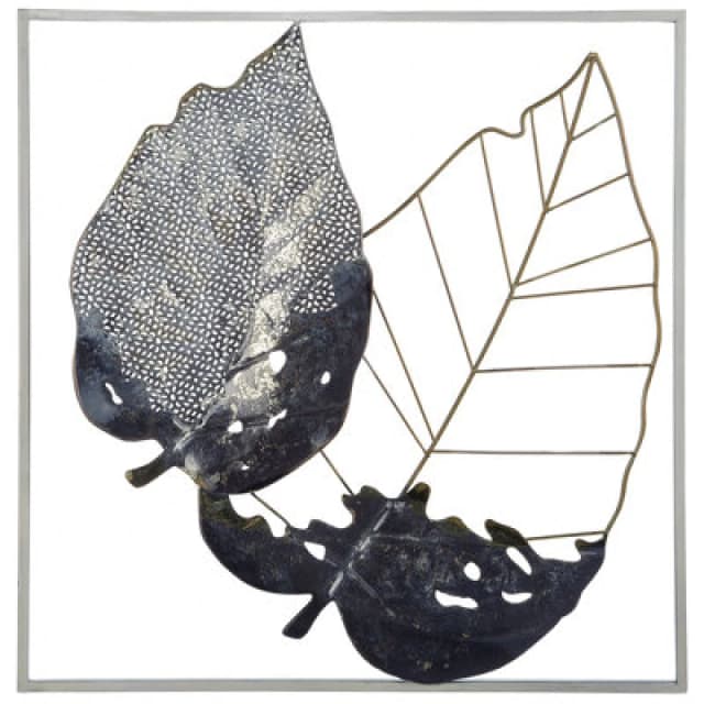 Beliani Wall Decor Leaf Rhenium Metal 50 Cm Multicolour