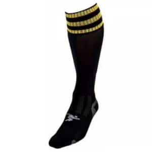 Precision Unisex Adult Pro Football Socks (7 UK-11 UK) (Black/Gold)