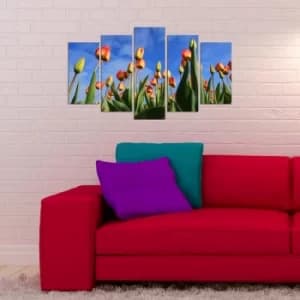 5PMX-065 Multicolor Decorative MDF Painting (5 Pieces)