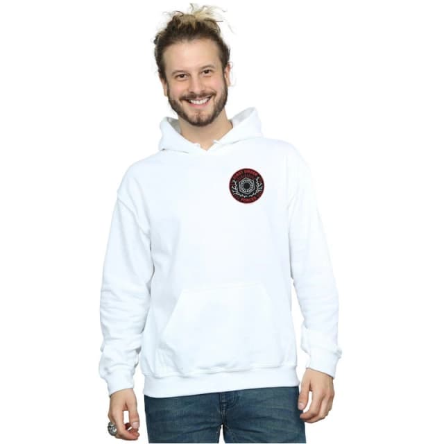 Disney Men Star Wars The Rise Of Skywalker First Order Forces Breast Print Hoodie in White Size: Small White S Male 5059400291551