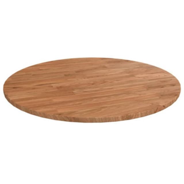 Vidaxl Round Table Top Light Brown Ã?60X1.5cm Treated Solid Wood Oak, Brown 342961