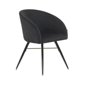 Vittorio Lux Dining Chair - Midnight Black - Single Chair