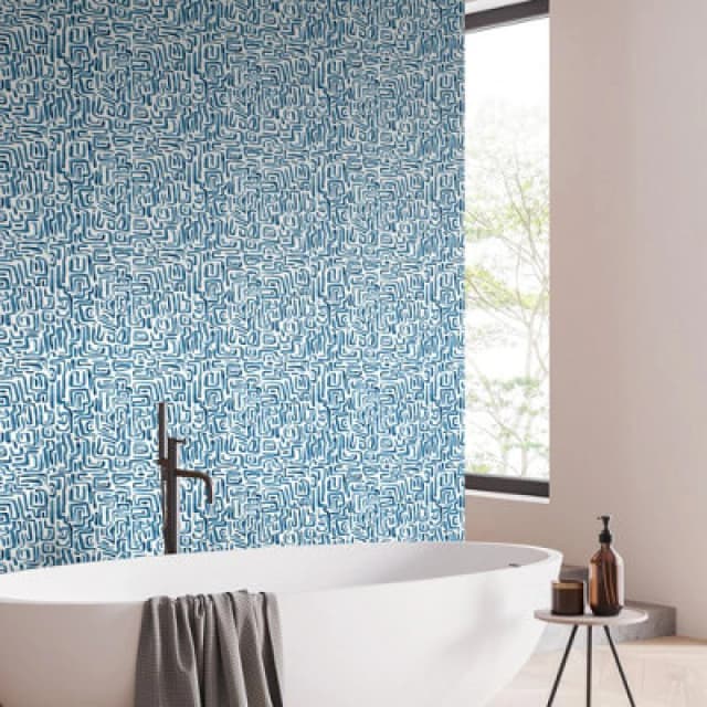 Hoopla Walls Maze Squiggle - Ink 10M Wallpaper