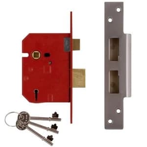 Union 2234E 5 Lever BS Mortice Sashlock Plated Brass Finish 79.5mm 3" Box