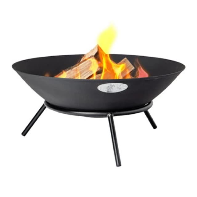 Harbour Housewares 56Cm Steel Fire Pit - Outdoor Garden Patio Fire Bowl Brazier Heater Stove For Wood Log Charcoal Burning