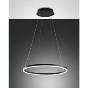 Fabas Luce Giotto LED Integrated Pendant Ceiling Light Light Black Glass
