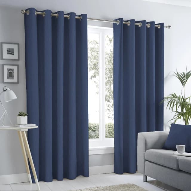 Dreams & Drapes Dreams & Drapes Sorbonne Eyelet Curtains Navy 117 x 137cm FS66437