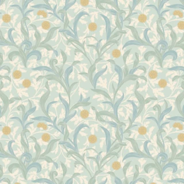 Hoopla Walls Floral Trail Duckegg Blue Wallpaper