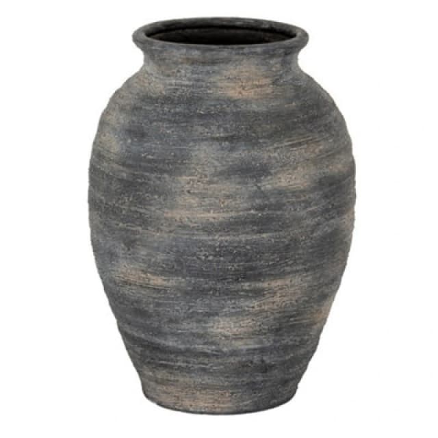 Hill Interiors Marra Medium Olpe Vase - Ceramic - L26 X W26 X H34cm - Black