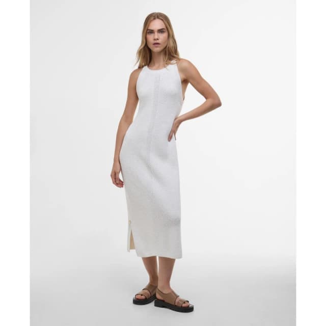 Barbour International Dakota Knitted Midi Dress Neutral female 16 (XL)