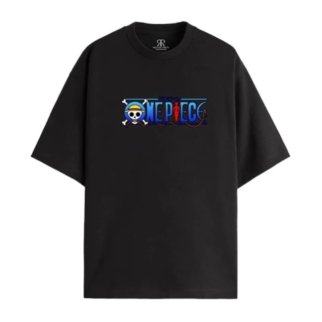 One Piece Mens Strawhat Pirates T-Shirt in Black Size: XL Black Male XL