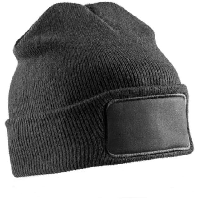 Result Result Men Double Knit Beanie in Black One Size Male 5059699961234