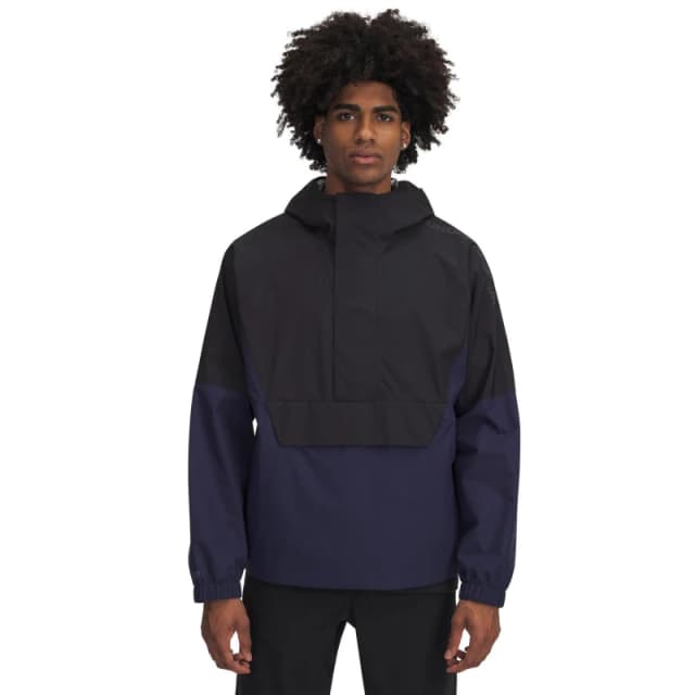 Under Armour Mens Cloudstrike Waterproof Half-Zip Packable Rain Anorak Black male S