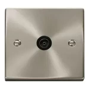 Satin Chrome Single Coaxial Outlet - VPSC065BK - 216980
