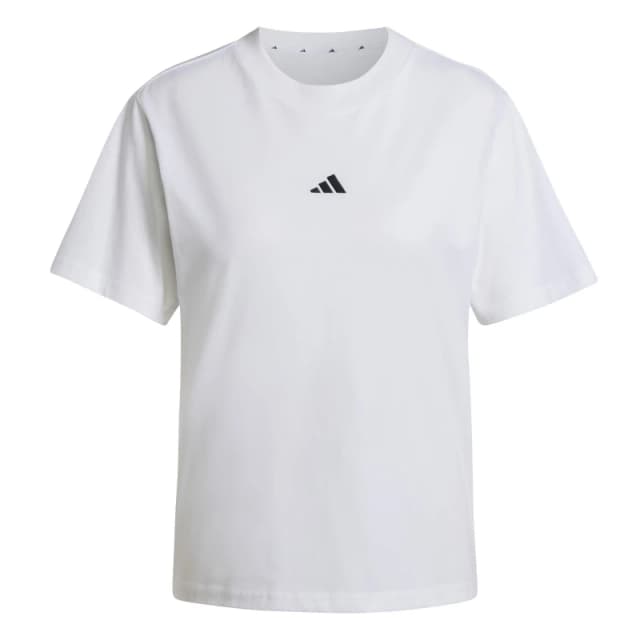 adidas Essentials Small Logo Cotton T-Shirt Womens White female L (16-18)