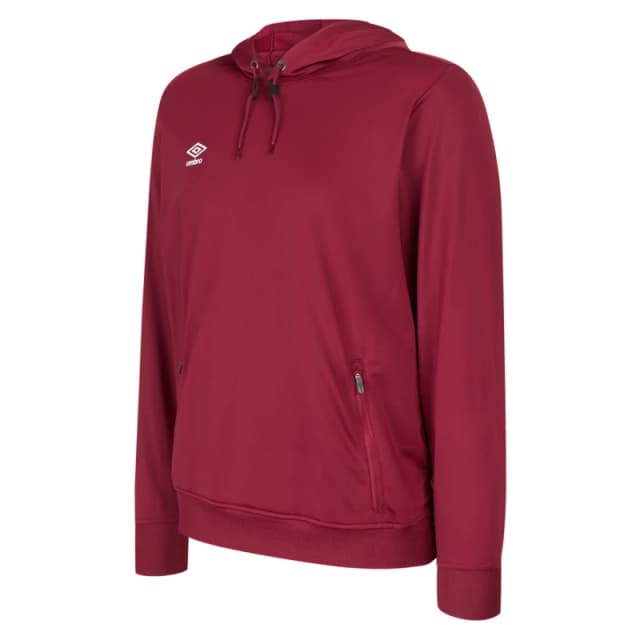 Umbro Club Essential Polyester Drawstring Hoodie in Burgundy Size: 11-12 Years Burgundy Unisex 11-12 Years