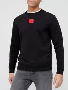 Hugo Boss Duragol Red Patch Logo Sweatshirt Black Size 2XL Men