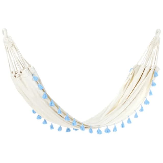 Beliani Hammock Vercelli Cotton Light Blue