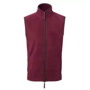 Premier Mens Artisan Fleece Gilet (M) (Burgundy/Brown)