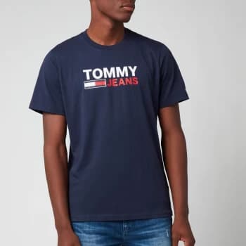 Tommy Jeans Mens Corp Logo T-Shirt - Twilight Navy - L