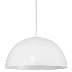 Ellen 30cm Dome Pendant Ceiling Light White, E27