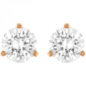 Ladies Swarovski PVD rose plating Solitaire Earrings