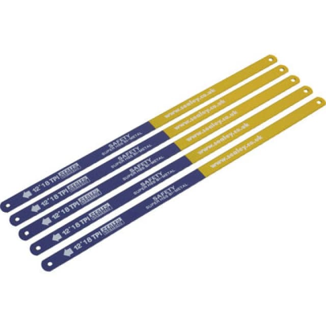 Loops 5 PACK 300mm Flexible Bi-Metal HSS Hacksaw Blade - 18 TPI Pitch - Saw Power Tool Multi
