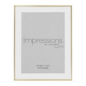 5" x 7" - Impressions Brushed Brass Finish Photo Frame