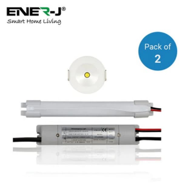 Ener-J Pack Of 2, 3W Emergency LED Downlight