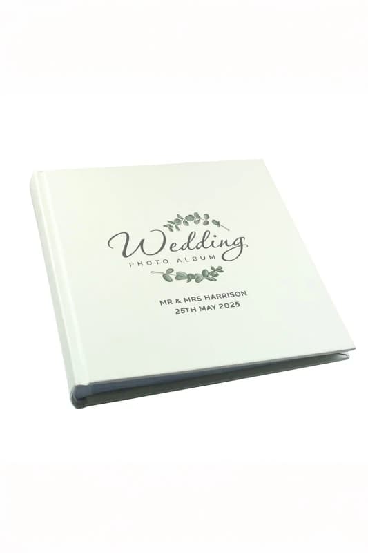 Personalised Memento Company Personalised Wedding Square Photo Album in White White Unisex