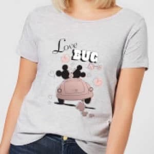 Disney Mickey Mouse Love Bug Womens T-Shirt - Grey - 3XL