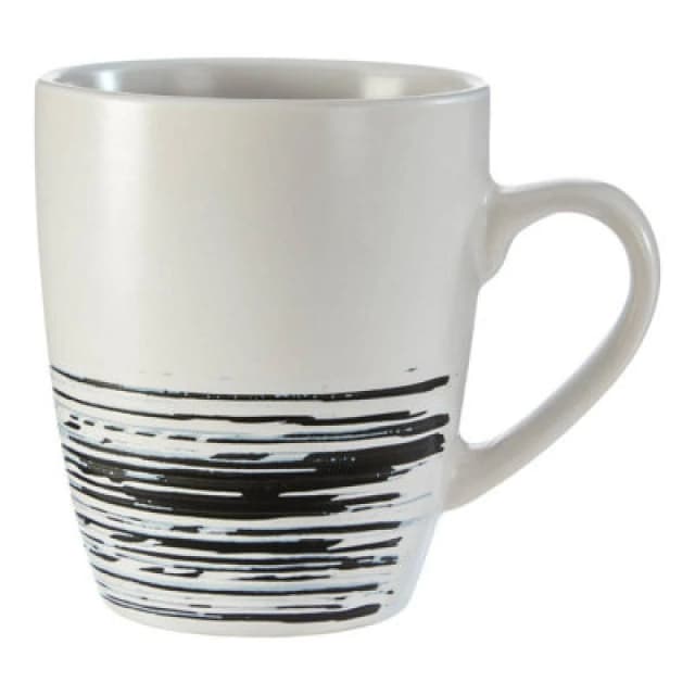Premier Housewares Middag Set Of 4 White And Bark Effect Mugs White unisex
