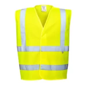 Biz Flame Hi Vis FR Treated Flame Retardant High Vis Vest Yellow 2XL / 3XL