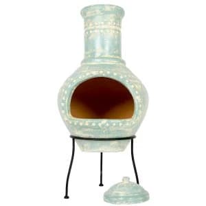 La Hacienda Lumbre Large Chimenea - Blue Aqua