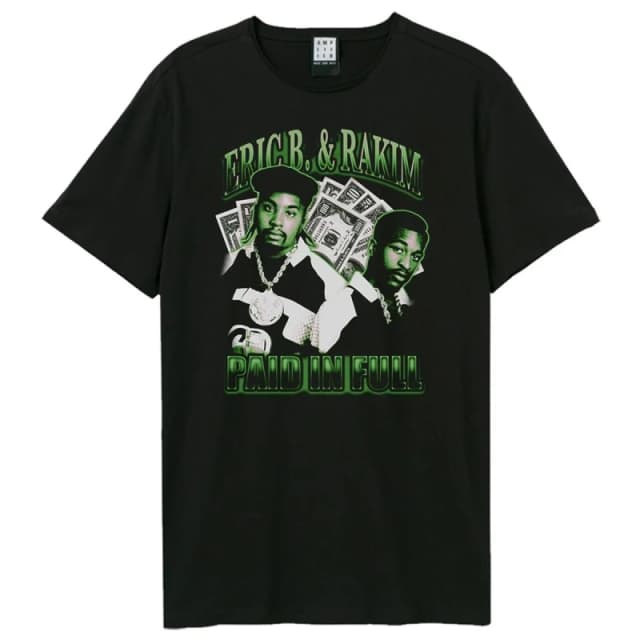 Amplified Amplified Men Paid In Full Eric B. & Rakim T-Shirt in Black Size: X-Small Black XS Male 5063806740780
