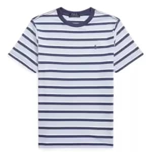 Polo Ralph Lauren Striped Logo T Shirt - Blue