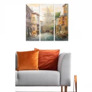 MDFDSCF7610 Multicolor Decorative MDF Painting (3 Pieces)