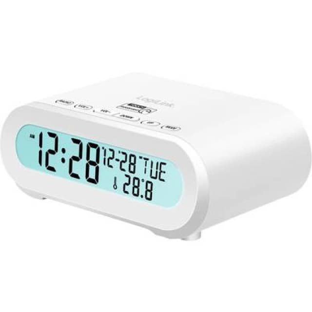 Logilink LogiLink SC0121W Radio alarm clock FM USB Tangible keypad, Alarm clock White SC0121W