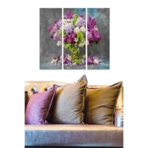 MDF388049227 Multicolor Decorative MDF Painting (3 Pieces)