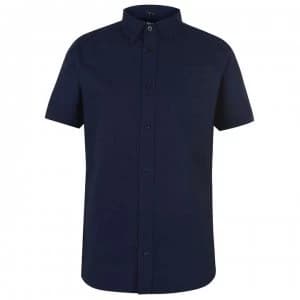 Firetrap Short Sleeve Oxford Shirt Mens - Navy