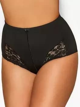 Yours Light Control Lace Shaper Brief - Black, Size 18-20, Women