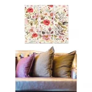 MDF65174525 Multicolor Decorative MDF Painting (3 Pieces)
